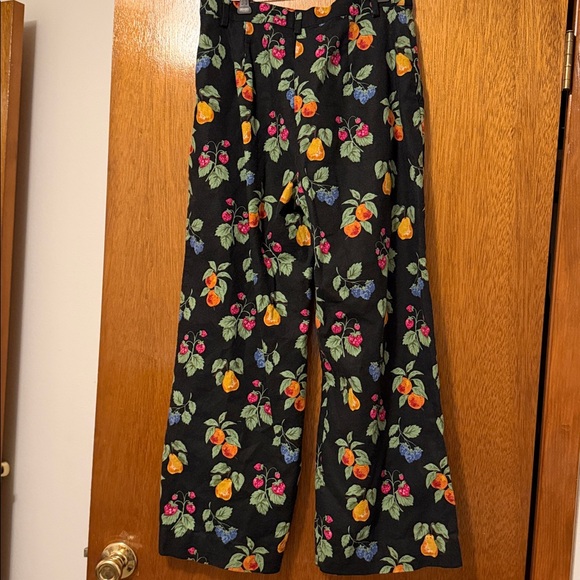 Princess highway ModCloth fruit pattern linen pants - Picture 3 of 6